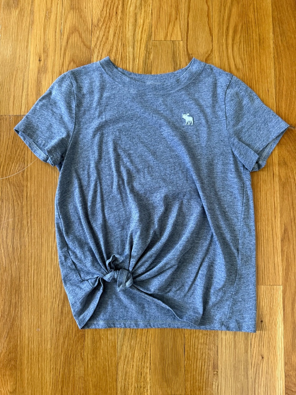 abercrombie kids Heather Gray Short Sleeve Knot Front Tee